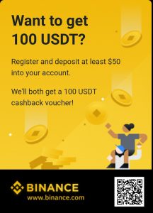 Get 100 USDT when registering a new account with Binance.com